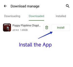 Install the downloaded app on Android