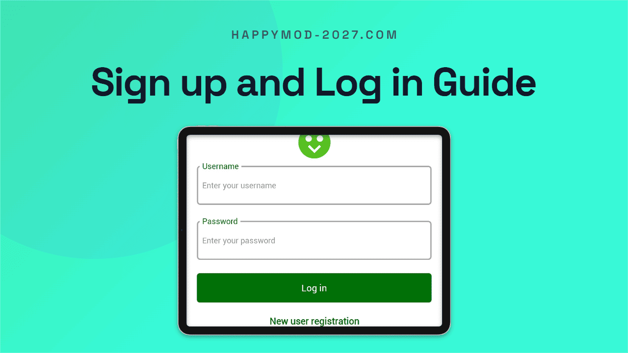 How to sign up and log in on HappyMod 2027