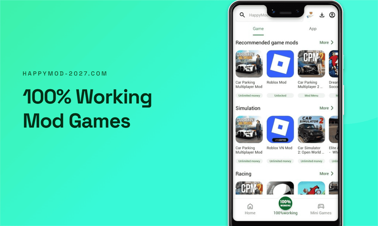 Browse recommended MOD games and game categories
